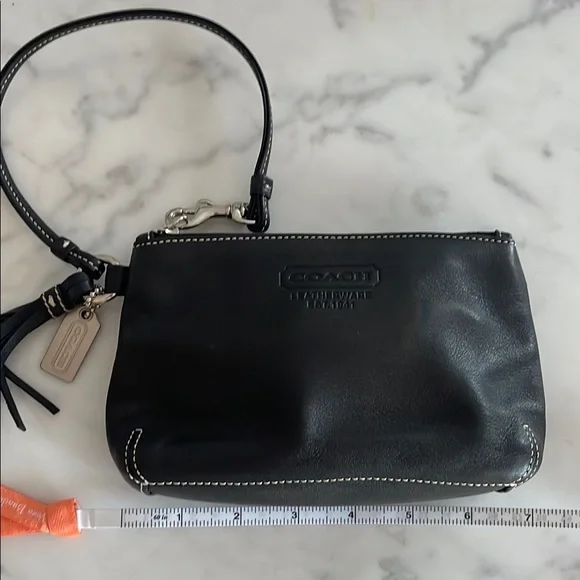 Coach Black Leather Wristlet- Never Used - Picture 3 of 3
